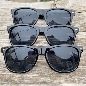 LOT 3 Pair Wayfarer Style Adult Sunglasses Black